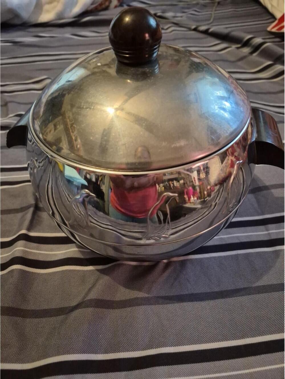 West Bend Penguin Hot & Cold Server/Barware MCM Chrome Vintage USA